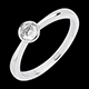 Solitaire Poup�e or blanc - 0.31 carat
