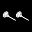 cadeau femme Boucles d'oreilles Poup�e Solitaire or blanc