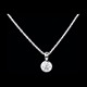Collier Poup�e Solitaire or blanc