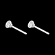 Boucles d'oreilles Poup�e Solitaire or blanc