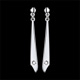Boucles d'oreilles pendantes Cravatte - Argent Diamant