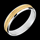 Trauring Arche aus zwei Goldfarben f�r Damen