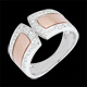 Bague Irina or rose, or blanc et diamants