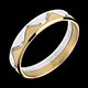 Ring Krone in Gelbgold und Weissgold