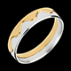 Ring Krone in Gelbgold und Weissgold