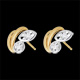 cadeaux femmes boucles oreilles bouquets diamants deux ors