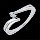 Bague Solitaire Clart� argent et diamant
