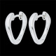 Boucles d'oreilles cr�oles Sari - Argent Diamant