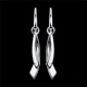 Boucles d'oreilles Double larmes argent et diamant