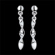 Boucles d'oreilles pendantes Oria - Argent Diamant