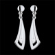 Boucles d'oreilles pendantes Paloma - Argent Diamant