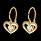 Boucles d'oreilles mon amour or jaune