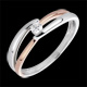 mariage bague solitaire imagine or rose or blanc diamants