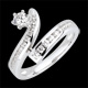 Bague la bonne �toile diamants et or blanc