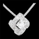 Collier nid d'amour diamants et or blanc