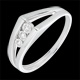Anillo Triolog�a Odisea oro blanco y diamantes
