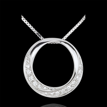cadeau Collier Lady or blanc et diamants