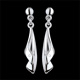 Boucles d'oreilles pendantes Lumea - Argent Diamant