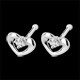 bijouterie boucles oreilles puces jolis coeurs or blanc diama