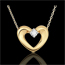 vente on line Collier joli coeur or jaune et diamant