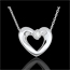 achat en ligne Collier joli coeur or blanc et diamant