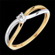 vente bague solitaire ella or jaune or blanc diamant