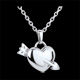 Collier coeur et fl�che - Argent Diamant