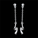 Boucles d'oreilles pendantes Alegria - Argent Diamant