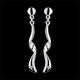 Boucles d'oreilles pendantes Feria - Argent Diamant