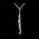 Collier Liane feuillage - Argent Diamant