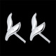 Boucles d'oreilles puces Feufollet - Argent Diamant