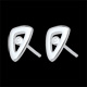 Boucles d'oreilles puces Sera - Argent Diamant