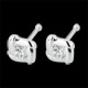 achat boucles oreilles puces nid or blanc