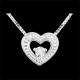 Collar coraz�n equilibro oro blanco y diamante