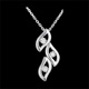 Collier Flammen in Wei�gold