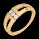 Anillo Triolog�a Selmi oro amarillo y diamantes