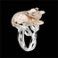 femme Bague Faon - or rose et diamants