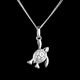 tortuga  beb� - peque�a - oro blanco - 9 quilates