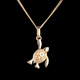 tortuga  beb� - peque�a - oro amarillo - 9 quilates