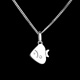 pescado ch�ri - peque�a - oro blanco - 9 quilates