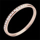 Fede nuziale oro rosa semi pav� - incastonatura Binario - 13 diamanti
