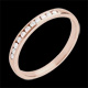 Fede nuziale oro rosa semi pav� - incastonatura Binario - 11 diamanti