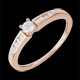 Solitario Ottava oro rosa  - 0.21 carati - 9 diamanti