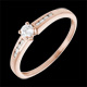 Solit�r Octave in Rotgold - 0.27 Karat - 9 Diamanten