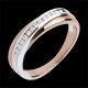 Alianza oro rosa-oro blanco engaste ra�l - 14 diamantes