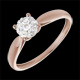 Solitario oro rosa diamante