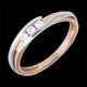 AP3185 - Triolog�a bipolar oro rosa-oro blanco  - 3 diamantes