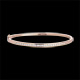 Pulsera junco pasador oro rosa - 0.75 quilates - 25 diamantes