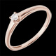 Anello di Fidanzamento Solitario oro rosa