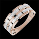 Anillo oro rosa diamante